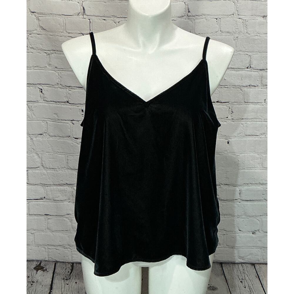 Old Navy Women's Black Velvet Cami Top (Size 2X)